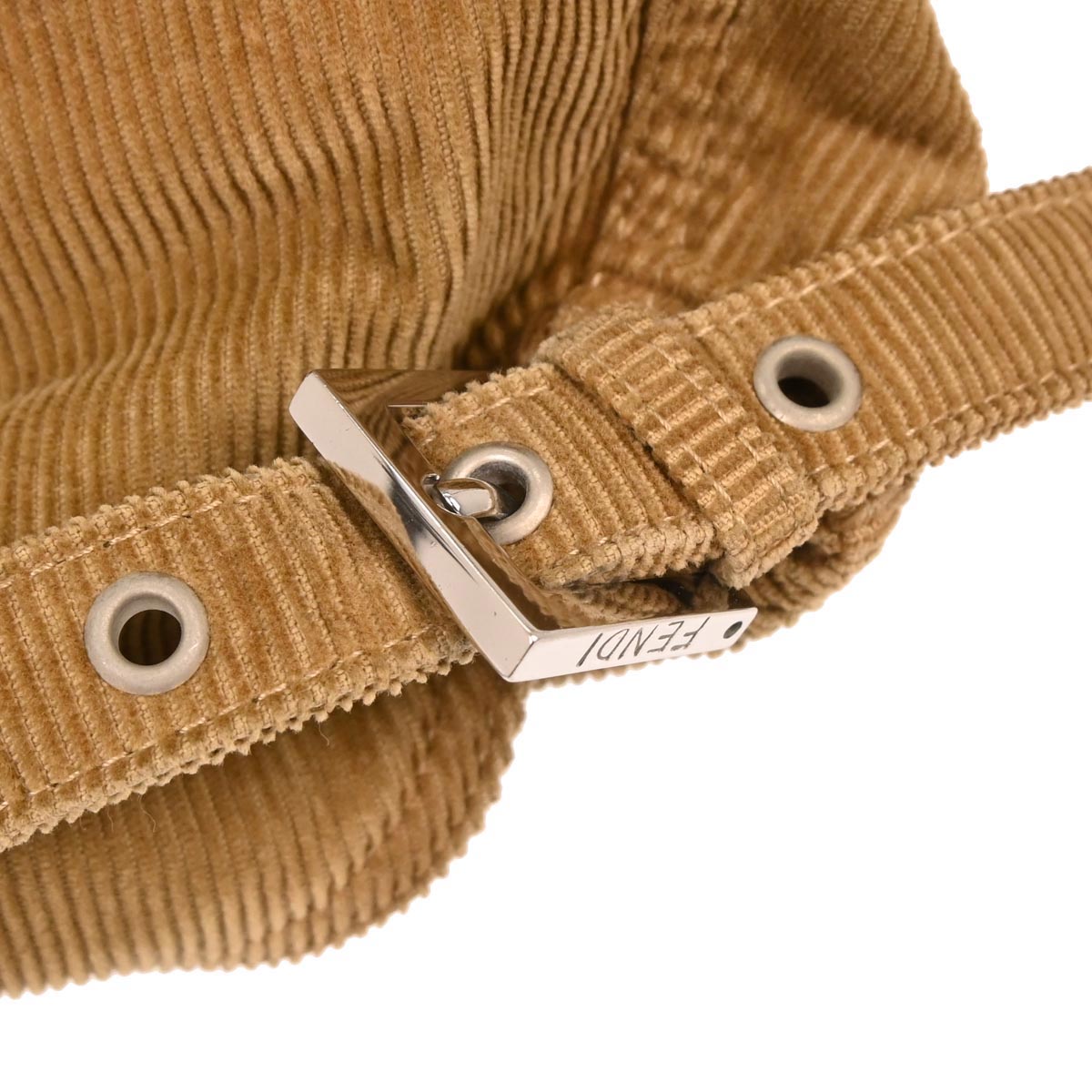 Fendi Brown Corduroy Handbag