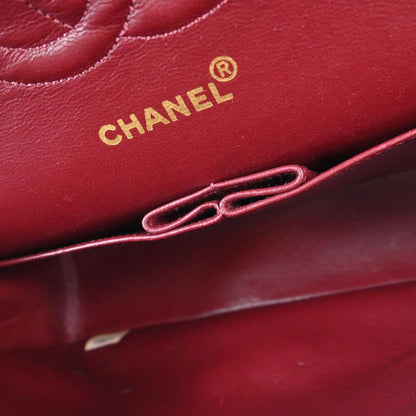 Chanel 1991-1994 Black Lambskin Medium Classic Double Flap Shoulder Bag