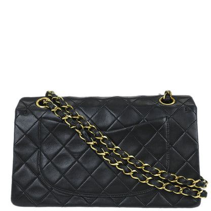 Chanel Black Lambskin Small Classic Double Flap Shoulder Bag