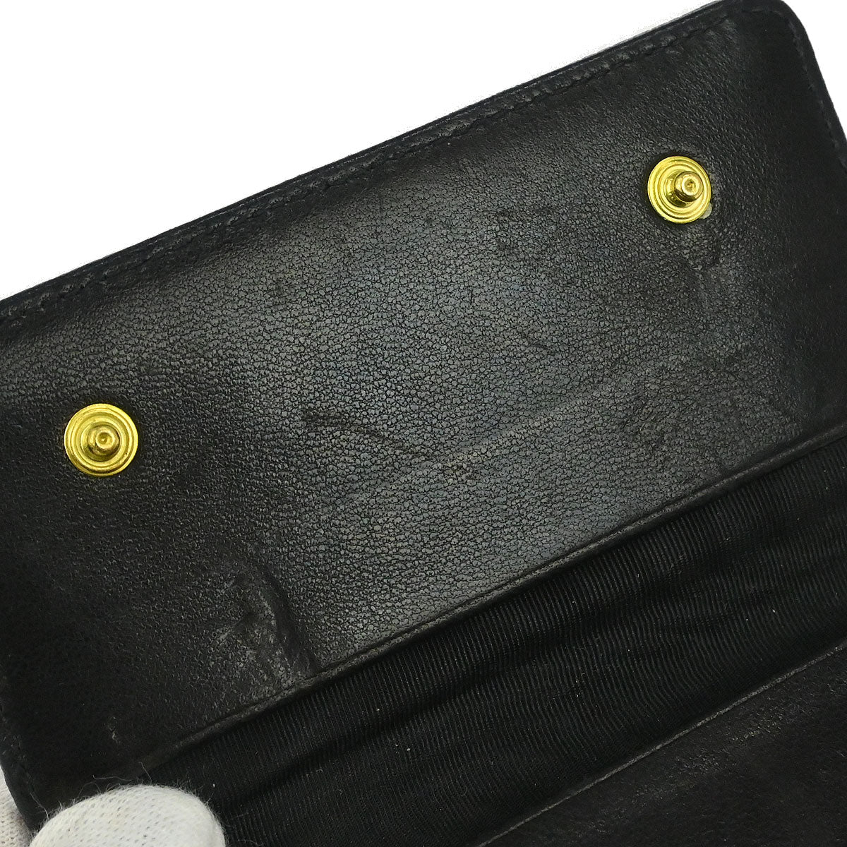 Chanel Black Caviar Skin Key Case Small Good