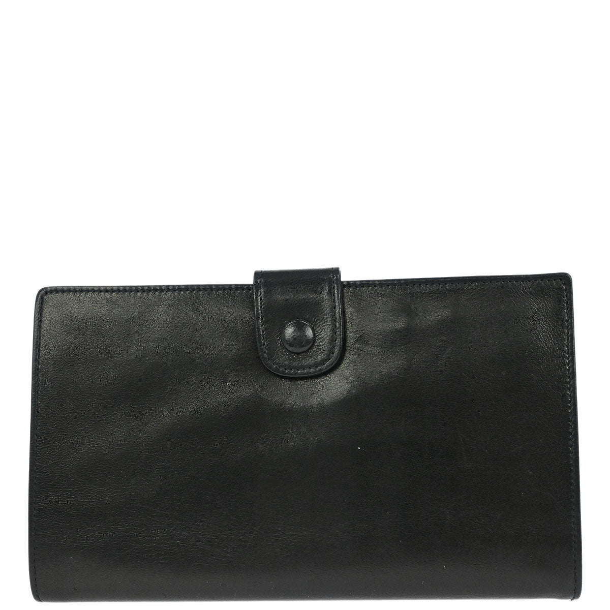 Chanel Black Lambskin Long Bifold Wallet