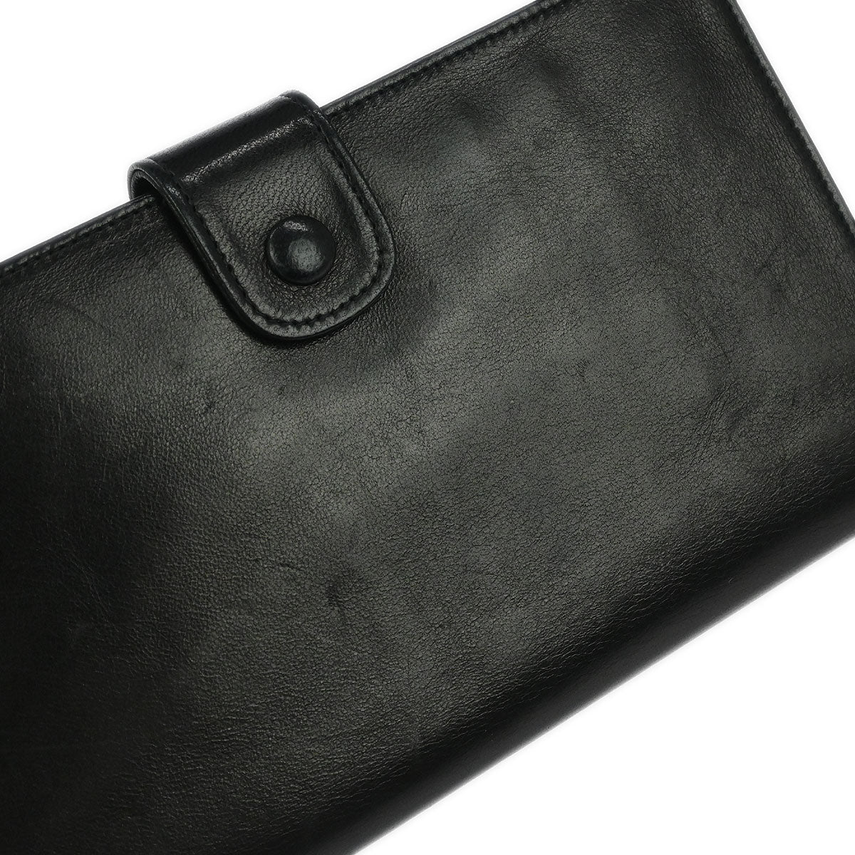 Chanel Black Lambskin Long Bifold Wallet