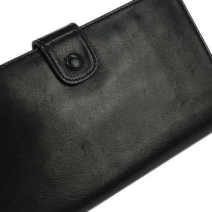 Chanel Black Lambskin Long Bifold Wallet