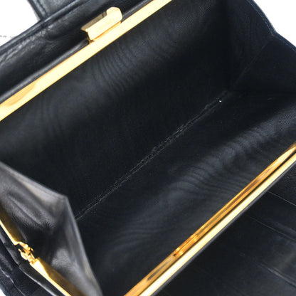 Chanel Black Lambskin Long Bifold Wallet