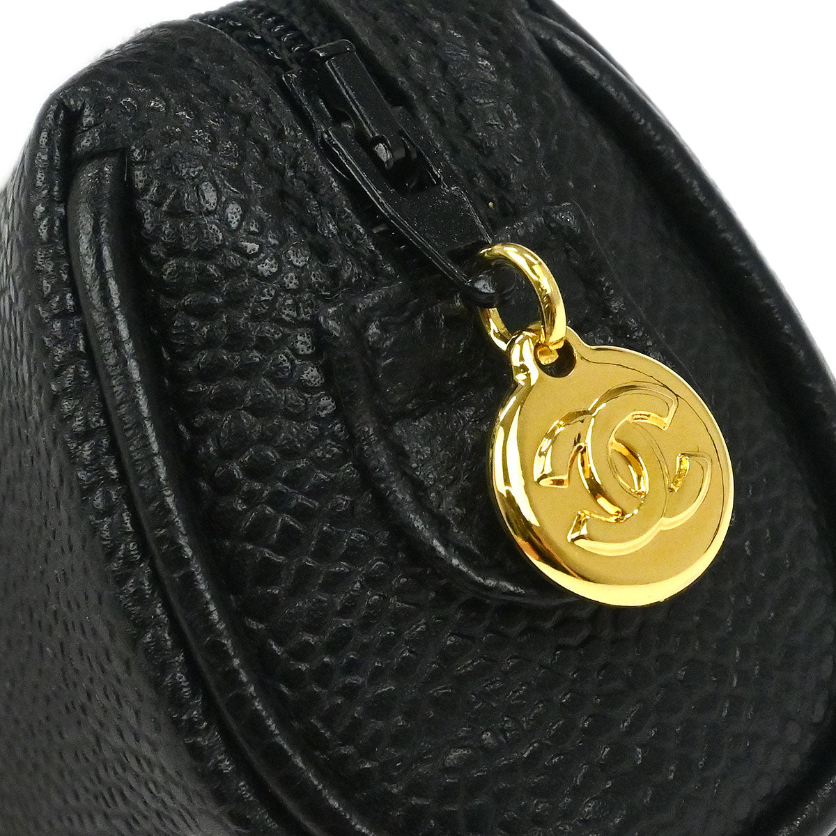 Chanel Black Caviar Skin Multi Pouch
