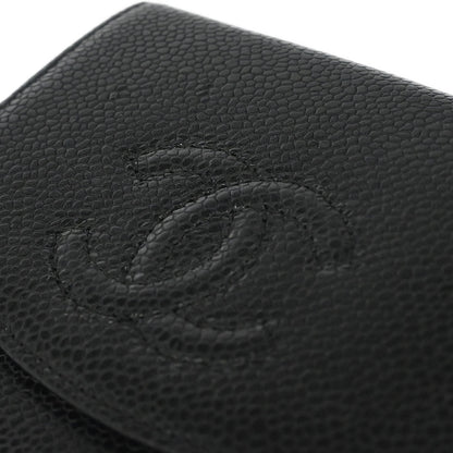 Chanel Black Caviar Skin Coin Purse Wallet