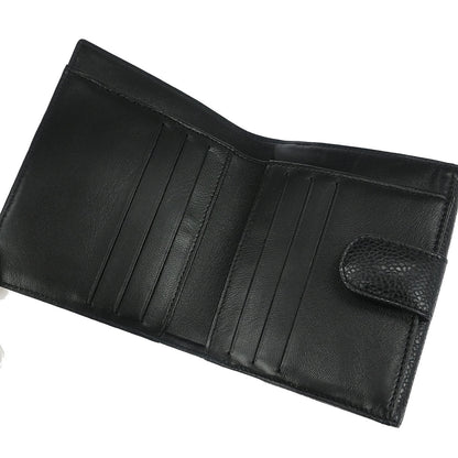 Chanel Black Caviar Skin Coin Purse Wallet