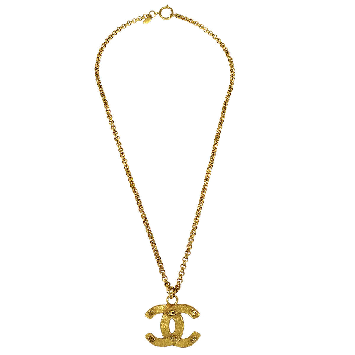 Chanel Gold CC Chain Pendant Necklace 29