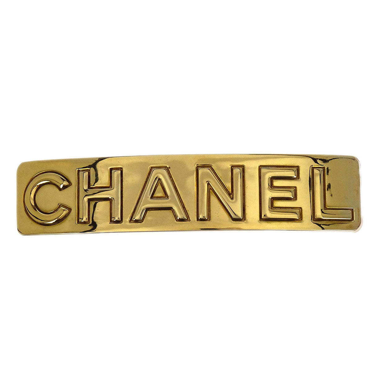 Chanel Hair Clip Barrette Gold 97A