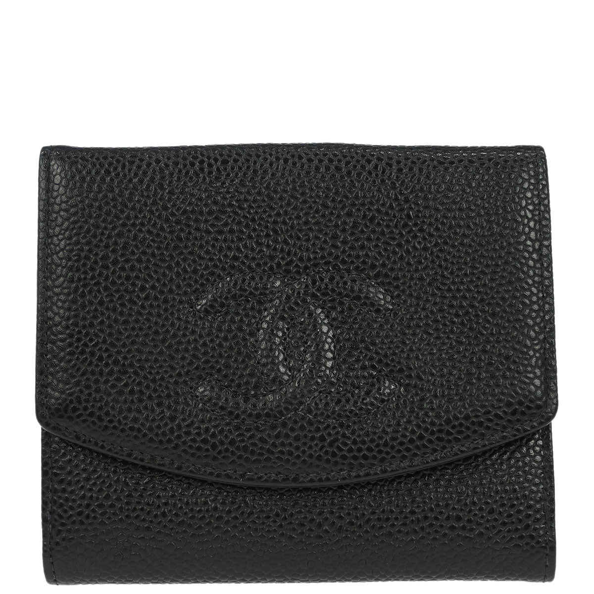 Chanel Black Caviar Skin Coin Purse Wallet