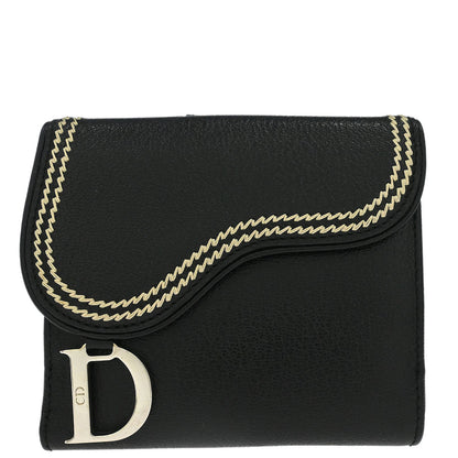 Christian Dior Black Saddle Wallet