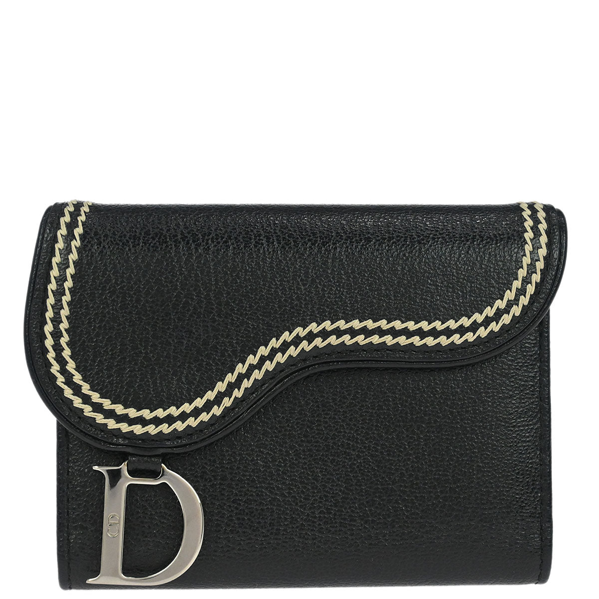 Christian Dior Black Saddle Wallet