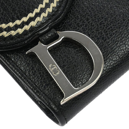Christian Dior Black Saddle Wallet
