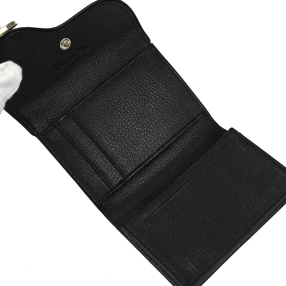 Christian Dior Black Saddle Wallet