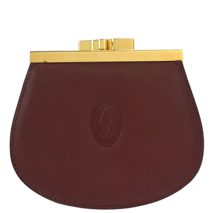 Cartier Bordeaux Must de Cartier Coin Purse Wallet