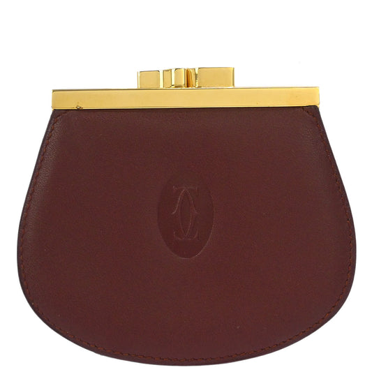 Cartier Bordeaux Must de Cartier Coin Purse Wallet