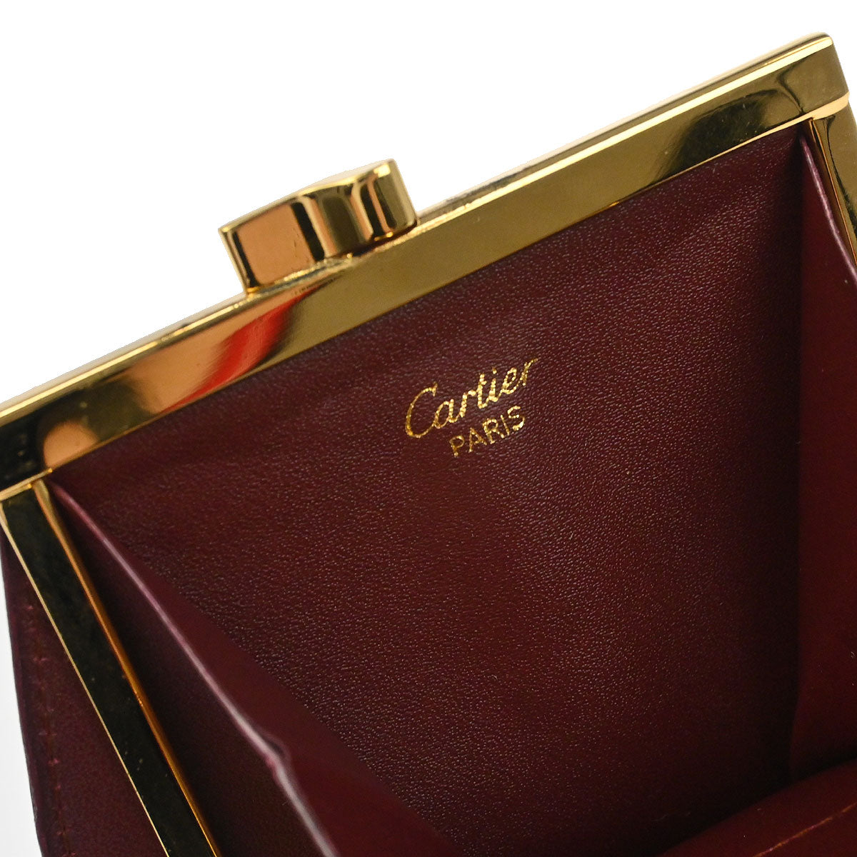 Cartier Bordeaux Must de Cartier Coin Purse Wallet