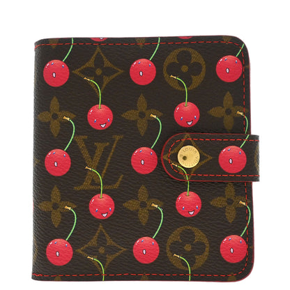 Louis Vuitton Monogram Cherry Compact Zip Wallet M95005