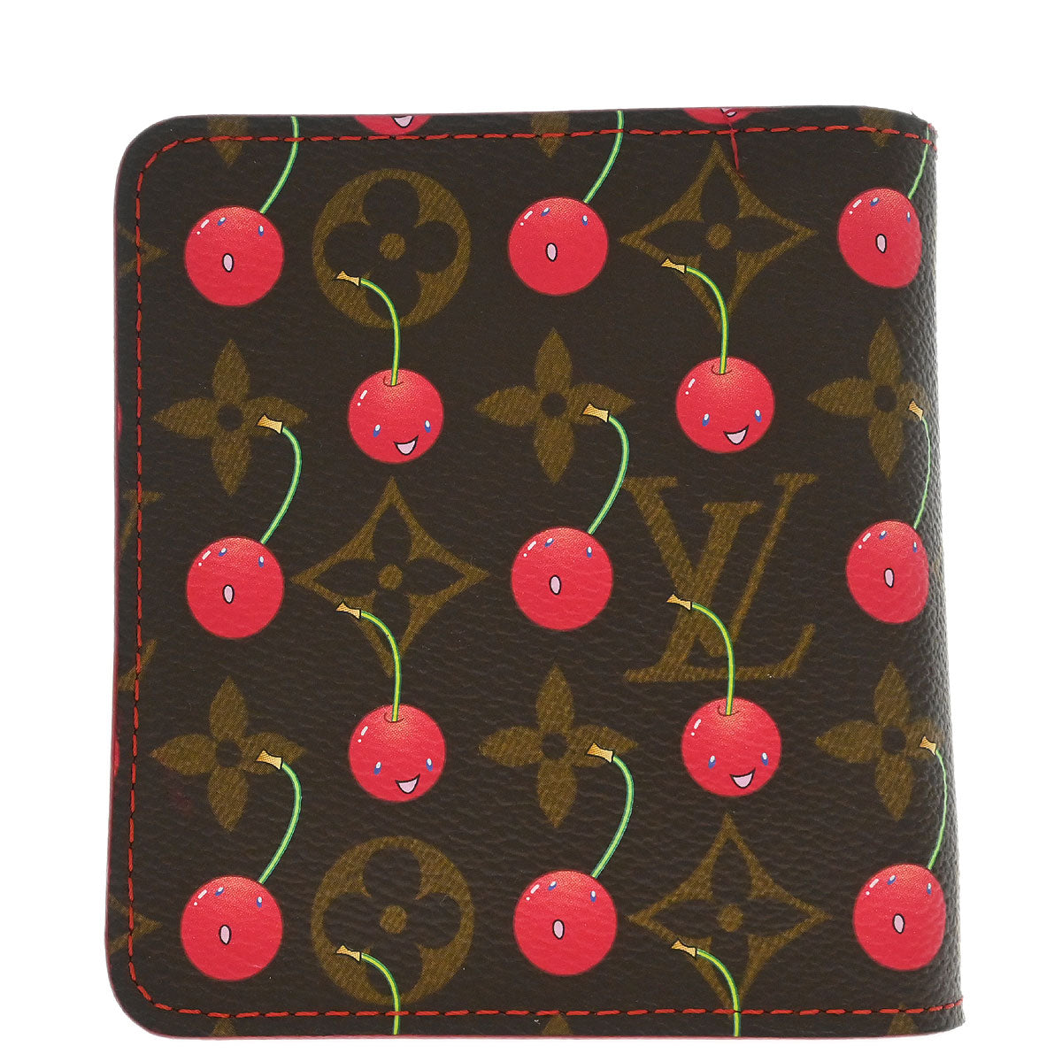 Louis Vuitton Monogram Cherry Compact Zip Wallet M95005