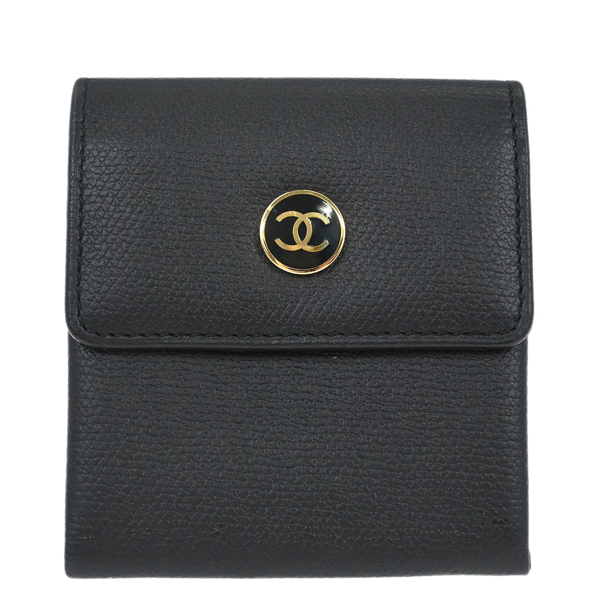 Chanel Calfskin Black Coin Purse Wallet