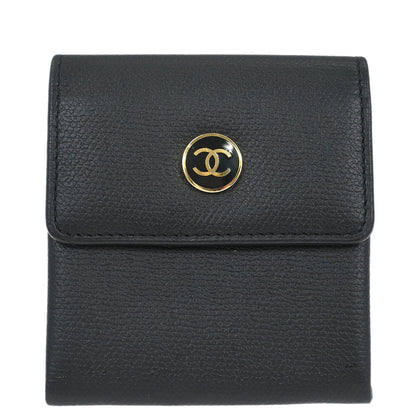 Chanel Calfskin Black Coin Purse Wallet
