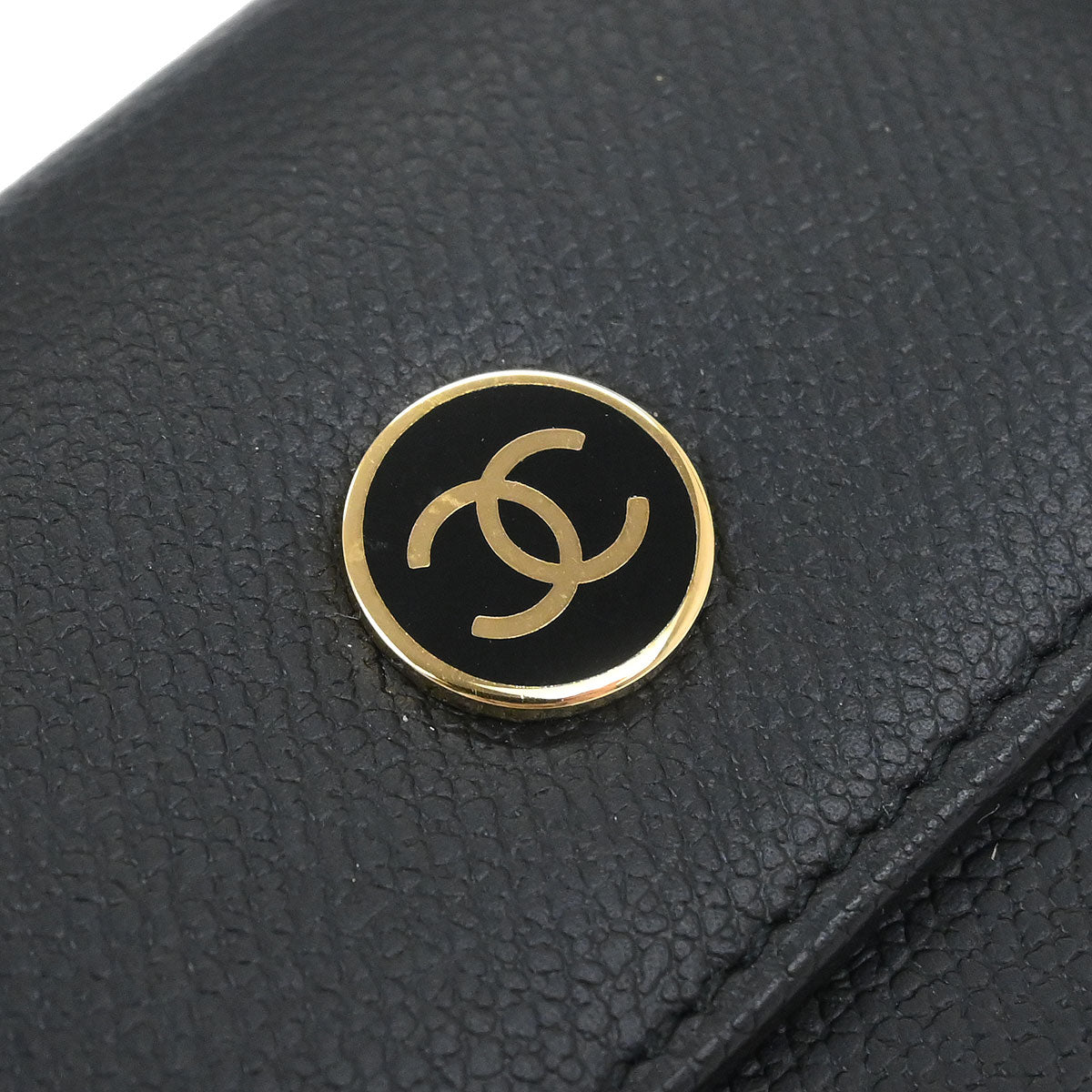 Chanel Calfskin Black Coin Purse Wallet
