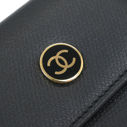 Chanel Calfskin Black Coin Purse Wallet