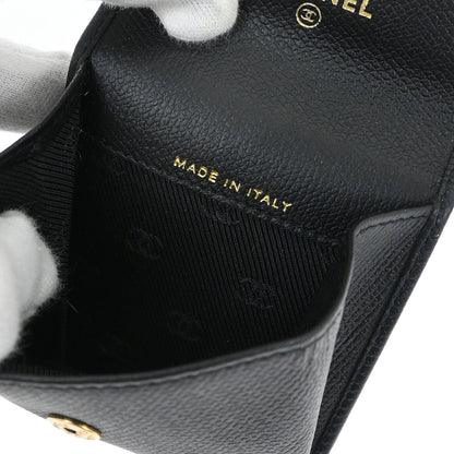 Chanel Calfskin Black Coin Purse Wallet