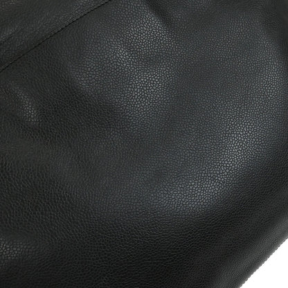 Chanel 1996-1997 Black Caviar Skin Chain Shoulder Tote Bag