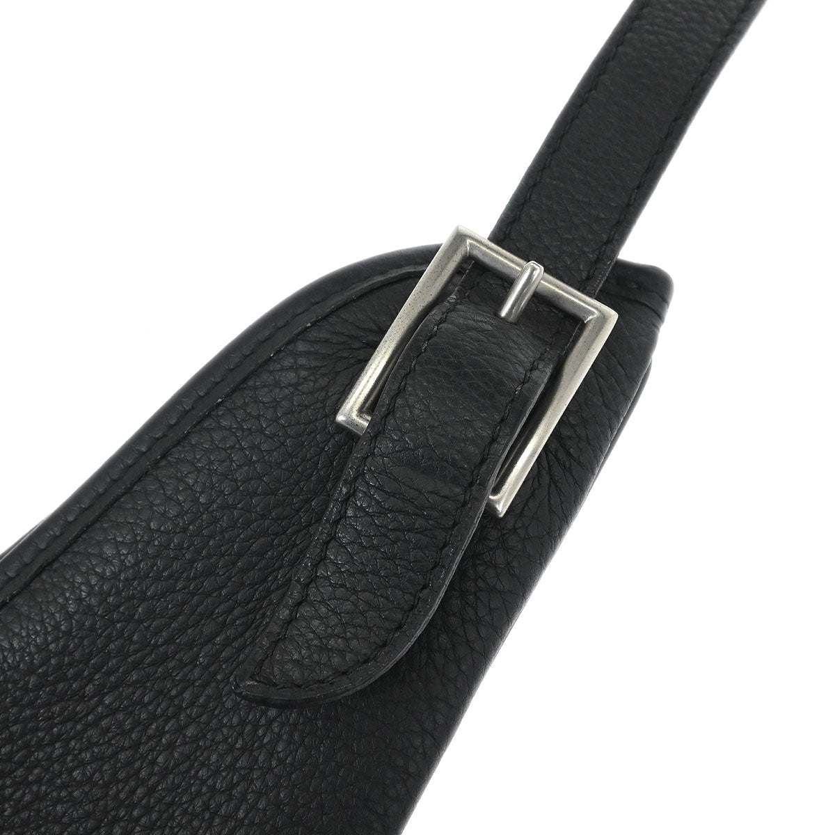 Hermes Black Taurillon Clemence Massai PM Shoulder Bag