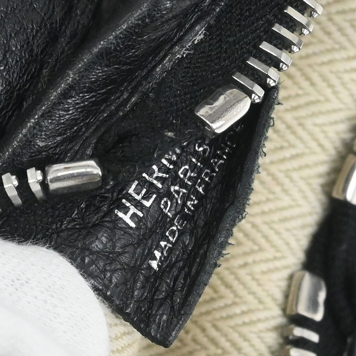 Hermes Black Taurillon Clemence Massai PM Shoulder Bag