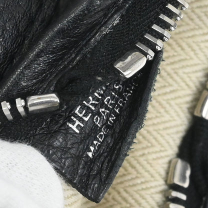 Hermes Black Taurillon Clemence Massai PM Shoulder Bag