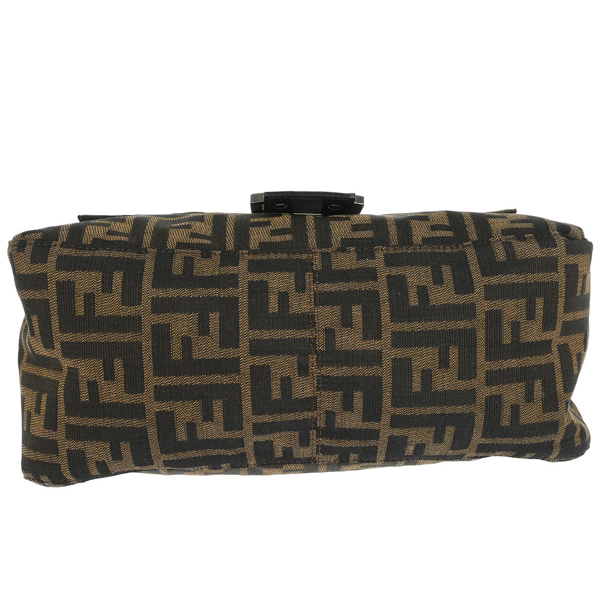 Fendi Brown Canvas Zucca Mamma Baguette Handbag