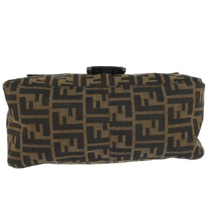 Fendi Brown Canvas Zucca Mamma Baguette Handbag