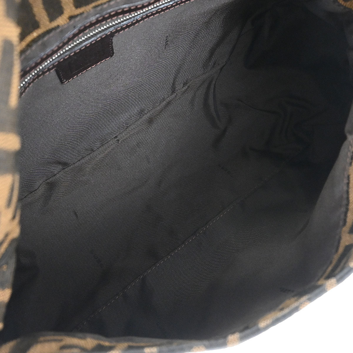 Fendi Brown Canvas Zucca Mamma Baguette Handbag