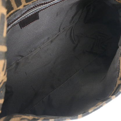 Fendi Brown Canvas Zucca Mamma Baguette Handbag