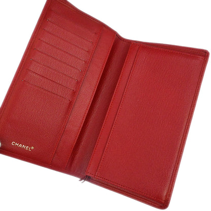 Chanel Red Calfskin Coin Purse Wallet