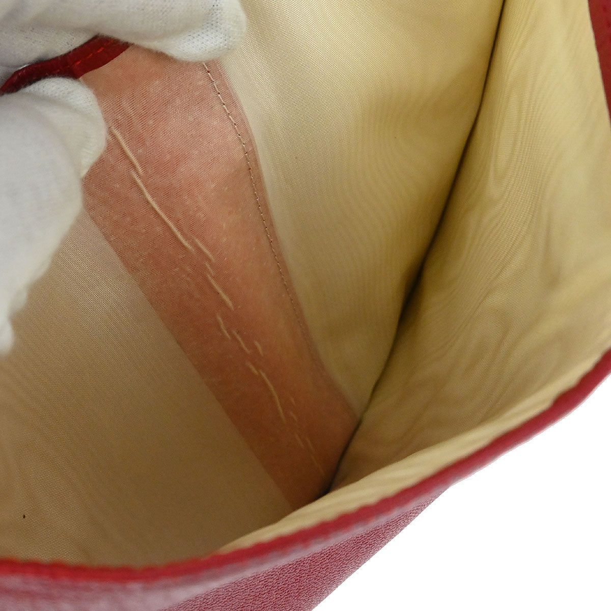 Chanel Red Calfskin Coin Purse Wallet