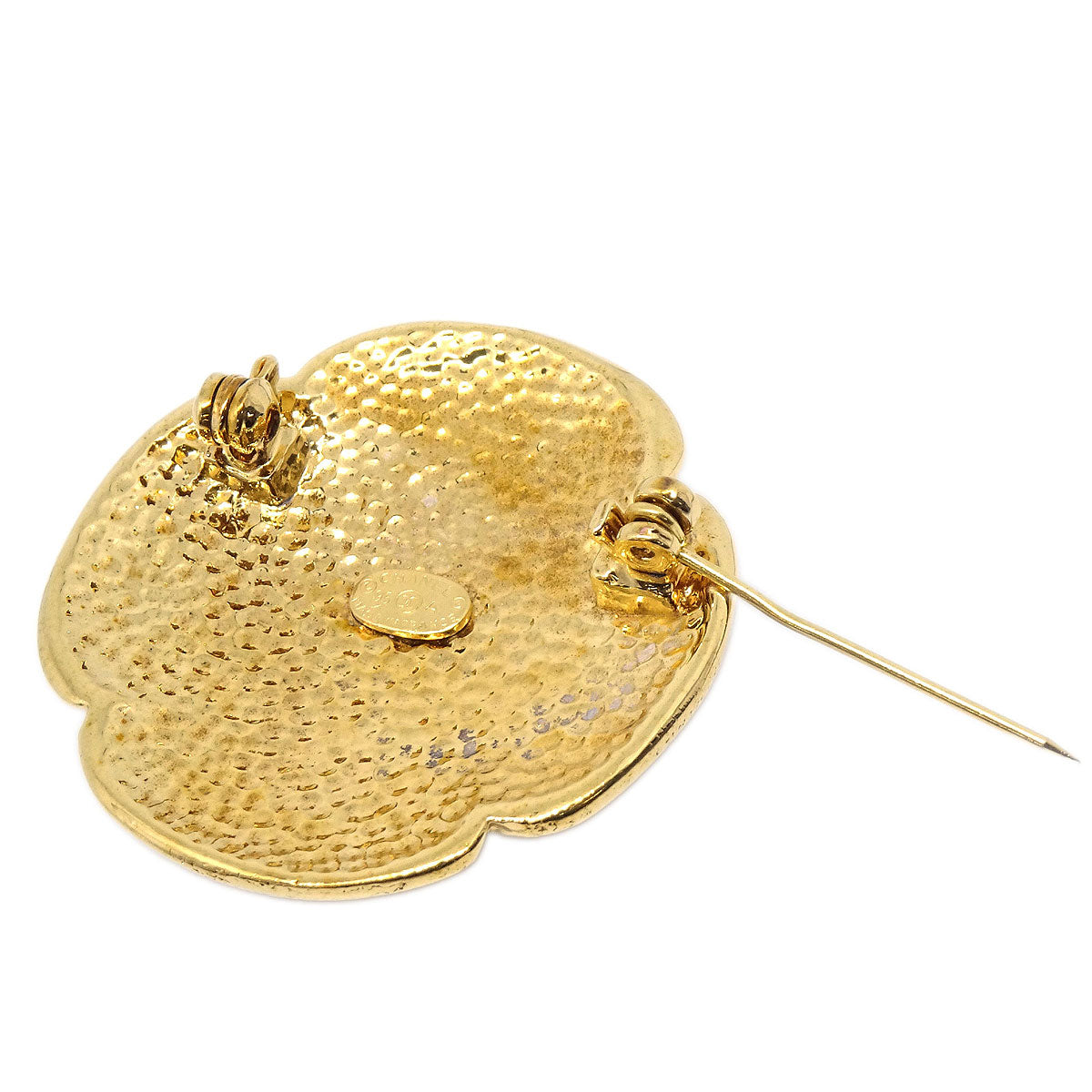 Chanel Cross Brooch Pin Gold 95A