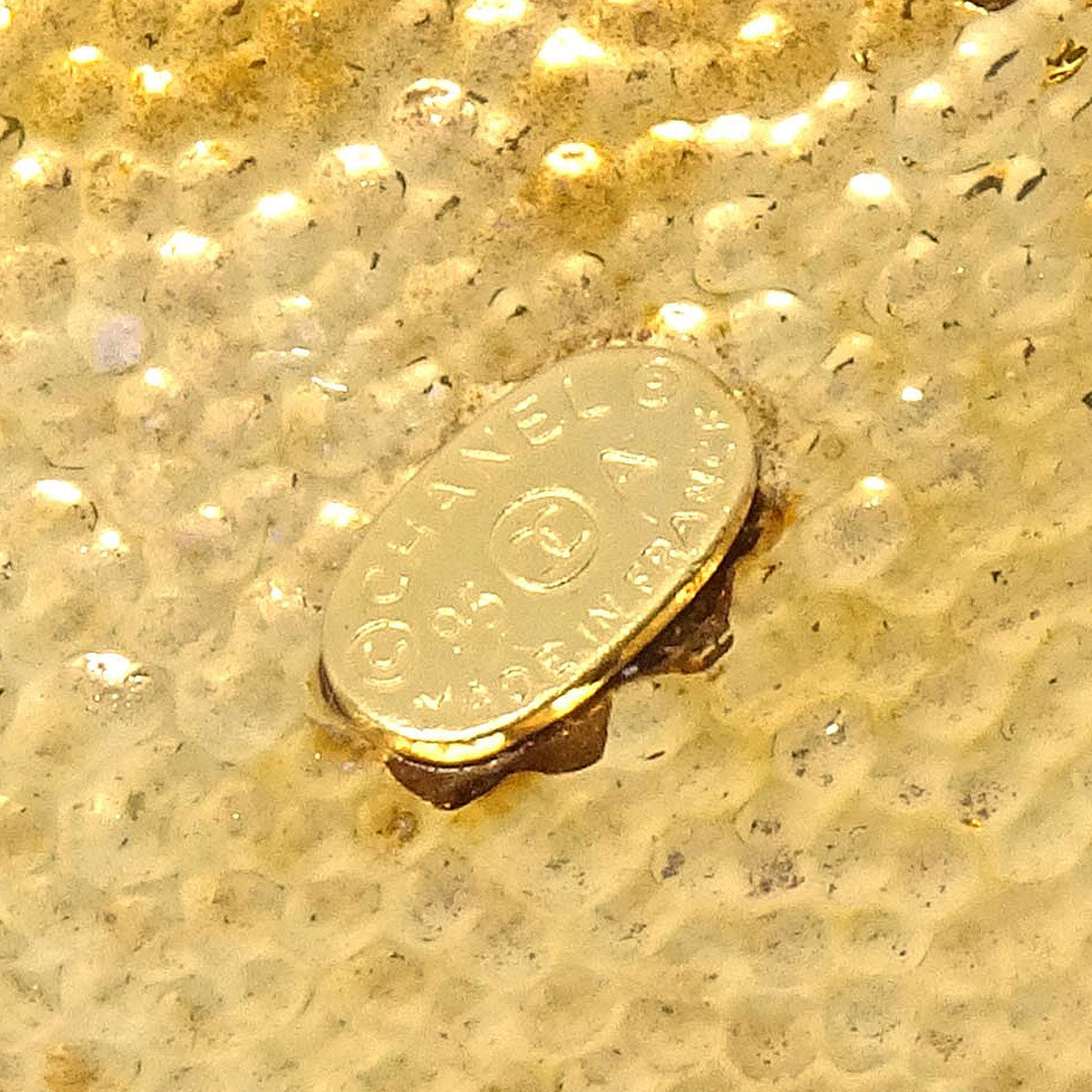 Chanel Cross Brooch Pin Gold 95A