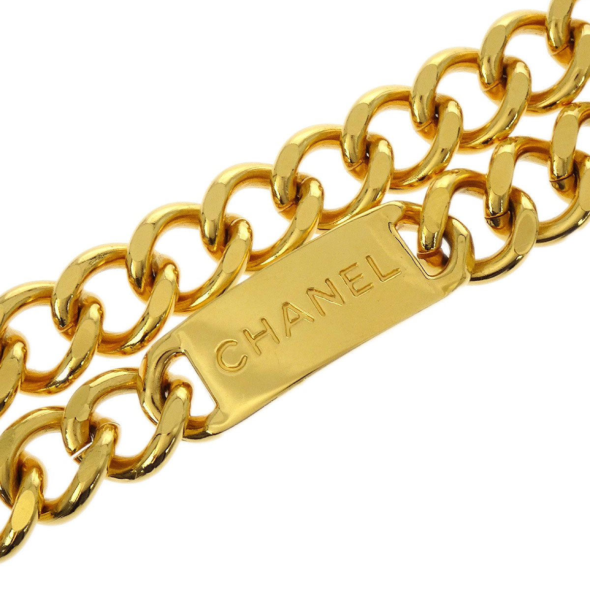 Chanel Chain Belt Medallion Gold Small Good