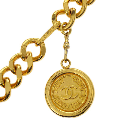 Chanel Chain Belt Medallion Gold Small Good