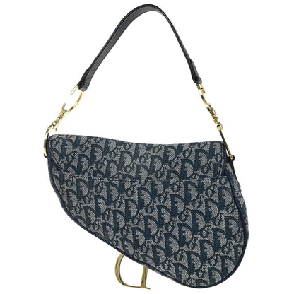 Christian Dior 2000 Navy Trotter Saddle Handbag