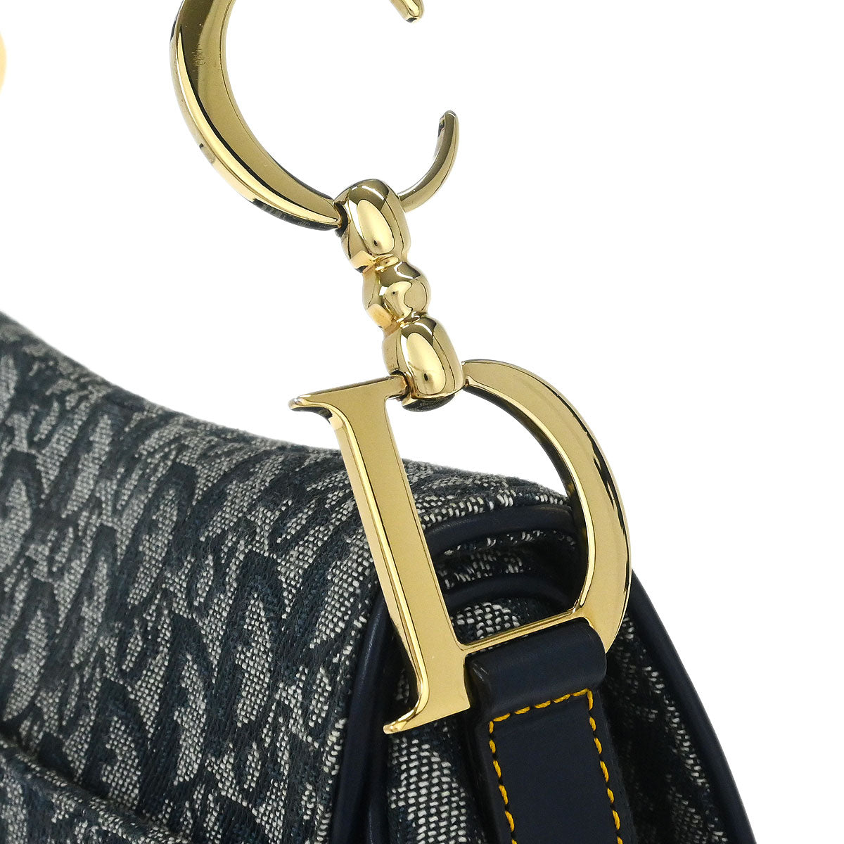 Christian Dior 2000 Navy Trotter Saddle Handbag