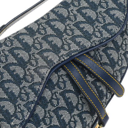 Christian Dior 2000 Navy Trotter Saddle Handbag