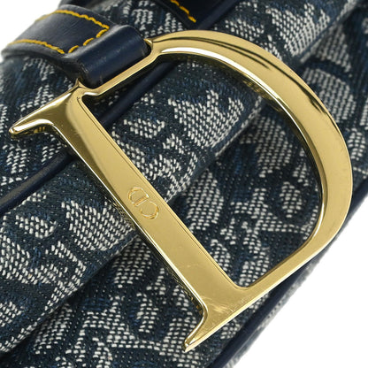 Christian Dior 2000 Navy Trotter Saddle Handbag