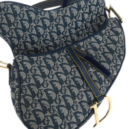 Christian Dior 2000 Navy Trotter Saddle Handbag