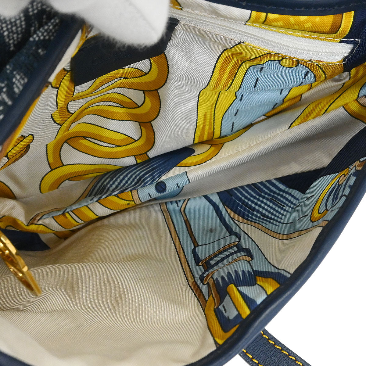 Christian Dior 2000 Navy Trotter Saddle Handbag