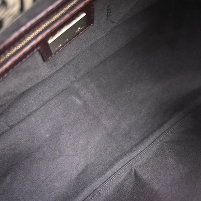 Fendi Beige Brown Zucchino Mamma Baguette Handbag