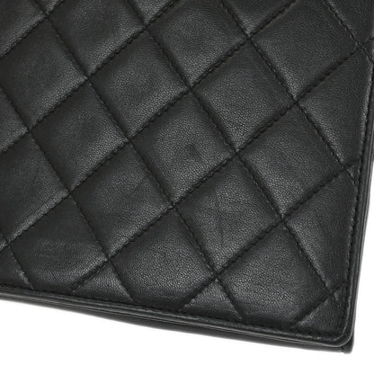 Chanel 1989-1991 Black Lambskin Full Flap Shoulder Bag